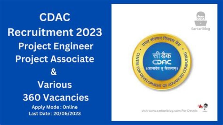 CDAC Recruitment Results Project Engineer Written Exam Result 2022 - 2023