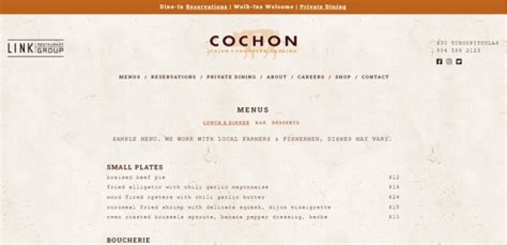 Cochon Menu and Prices - SarkariResult