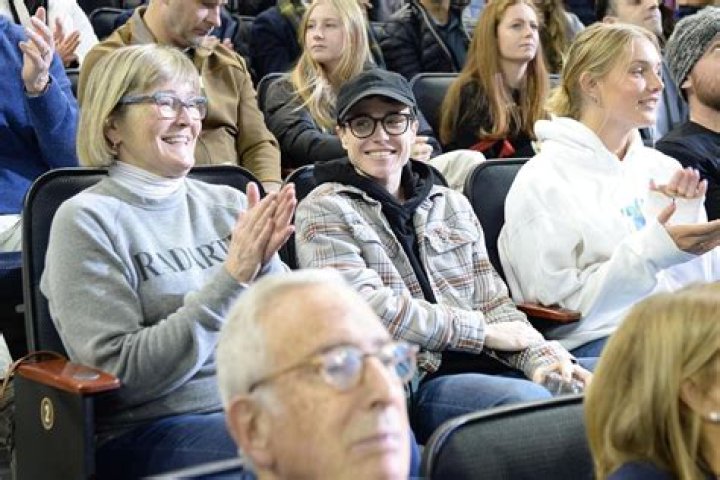 
Elliot Page and His Mom Catch Hockey Match in N.Y.C. with His Costar Kate Walsh 
