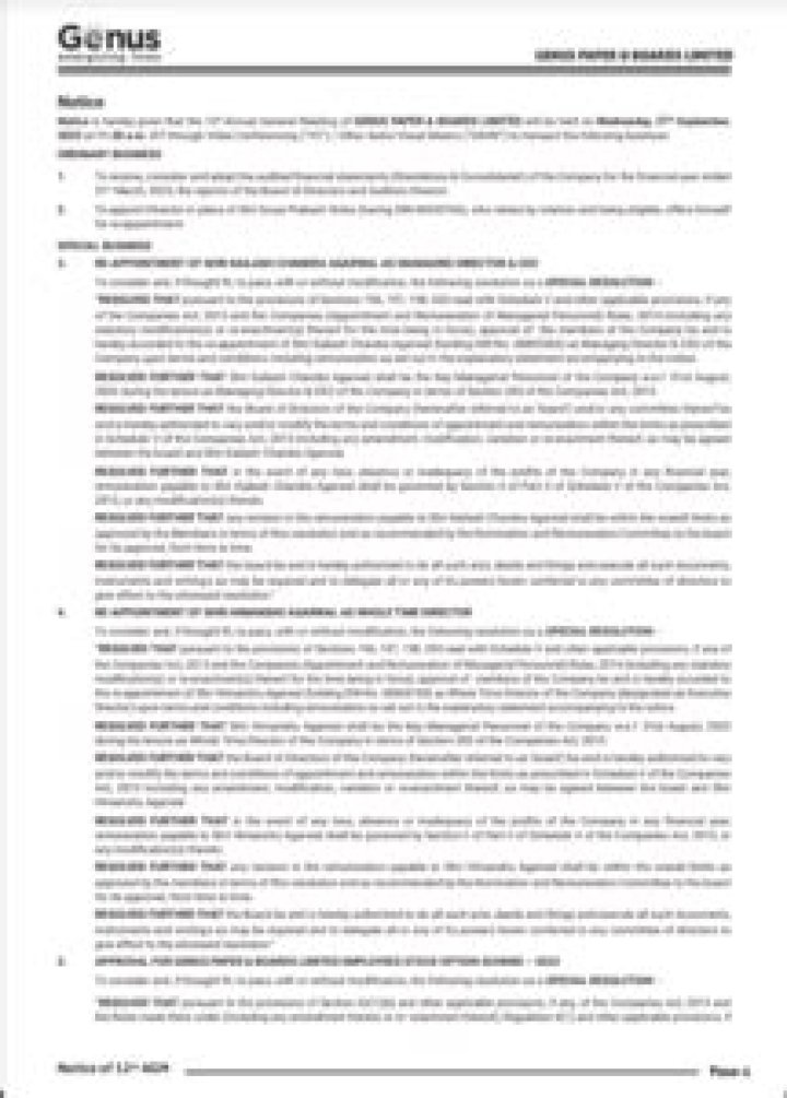 Genus Paper & Boards Q3 Result 2024: Date and Time, Share Price and Target - SarkariResult