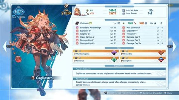 Granblue Fantasy Relink: Cagliostro Build Skills Weapons Guide - SarkariResult