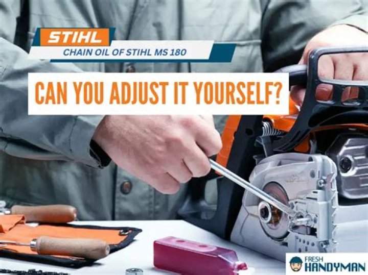 How do you adjust the chain oil on a stihl ms250