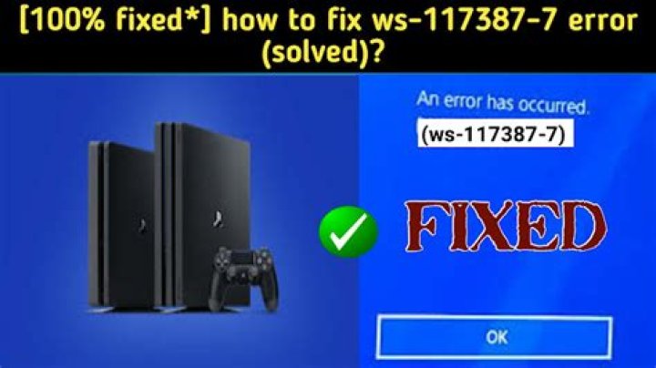 How to Fix / Solve Error Code WS-117387-7 on Playstation 5 - SarkariResult