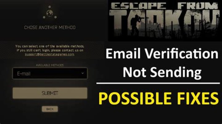 How to Fix / Solve: Escape From Tarkov Email Verification Not Sending - SarkariResult
