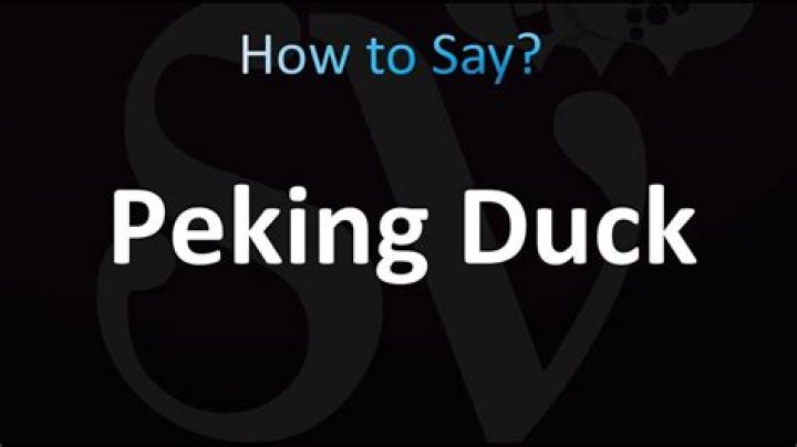 How to pronounce peking duck