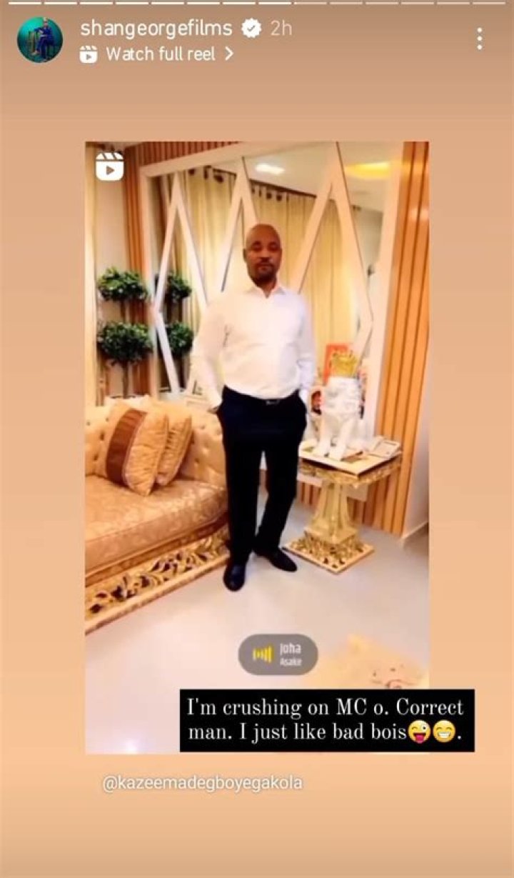 
“I Like Bad Boys” Shan George Admits, Reveals Crush On MC Oluomo 