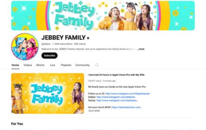 JEBBEY FAMILY Youtuber overview