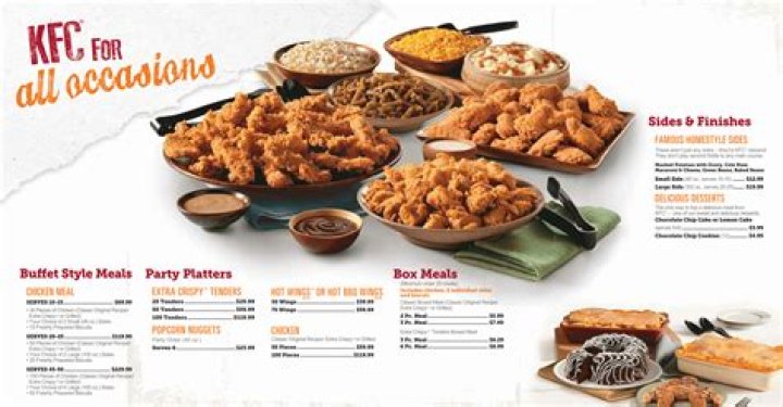 KFC Catering Menu and Prices - SarkariResult