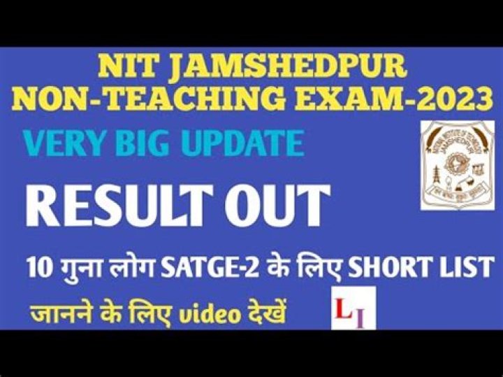NIT Jamshedpur Exam Result 2022 - 2023 |Result Date