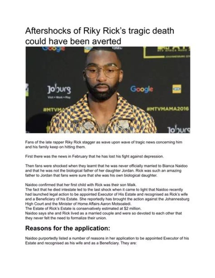 Riky Rick’s biography, net worth, fact, career, awards and life story