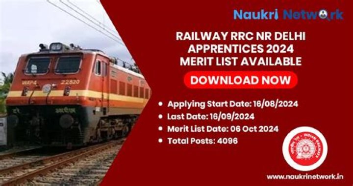 RRC NR Delhi Apprentice Merit List 2024: 3 हजार पदों की भर्ती, जल्दी करें आवेदन
