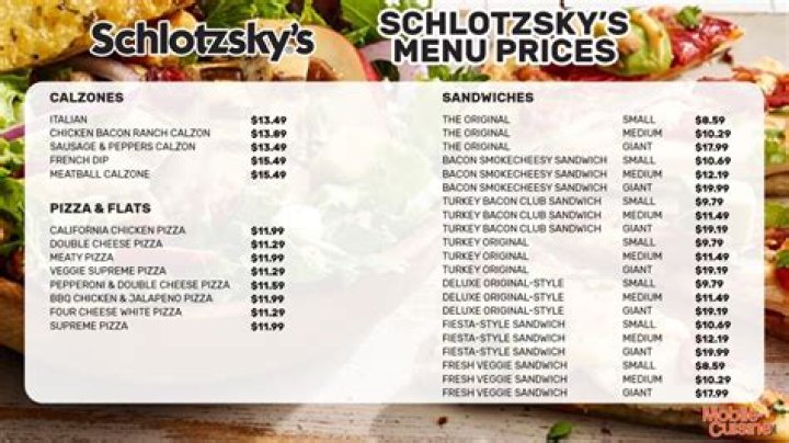 Schlotzsky's Menu and Prices - SarkariResult