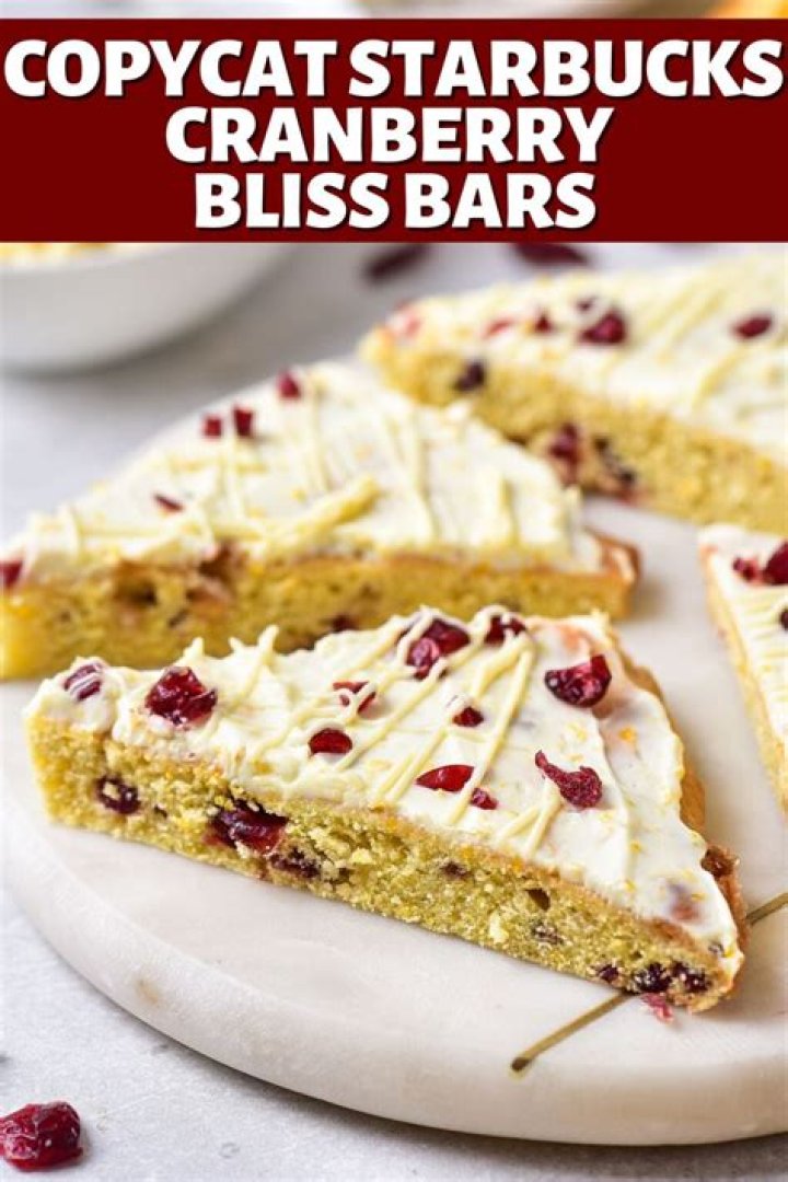 Starbucks Cranberry Bliss Bars (easy recipe)