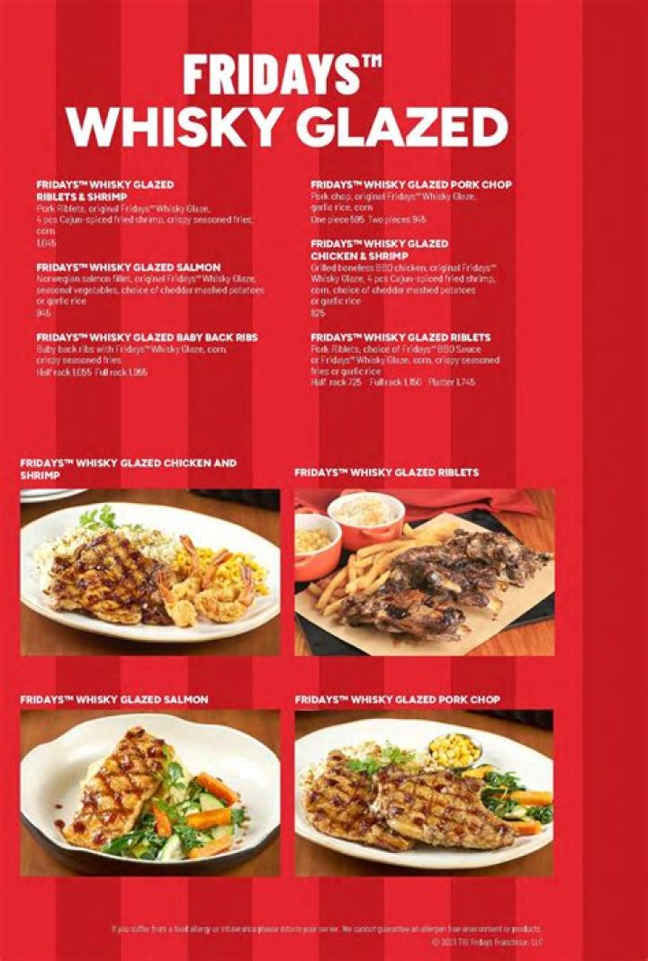 T.G.I. Friday's Menu and Prices - SarkariResult