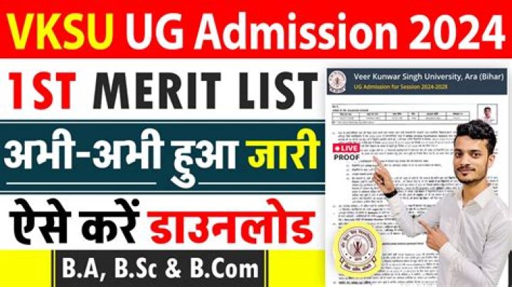 VKSU UG 1st Semester Result 2024 Out BA/ B.Com and BSc Part 1 Result