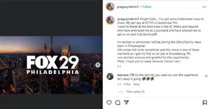 Where Greg Payne Going After Leaving KCTV5: Greg Payne Joining Fox 29 In Philadelphia? - News