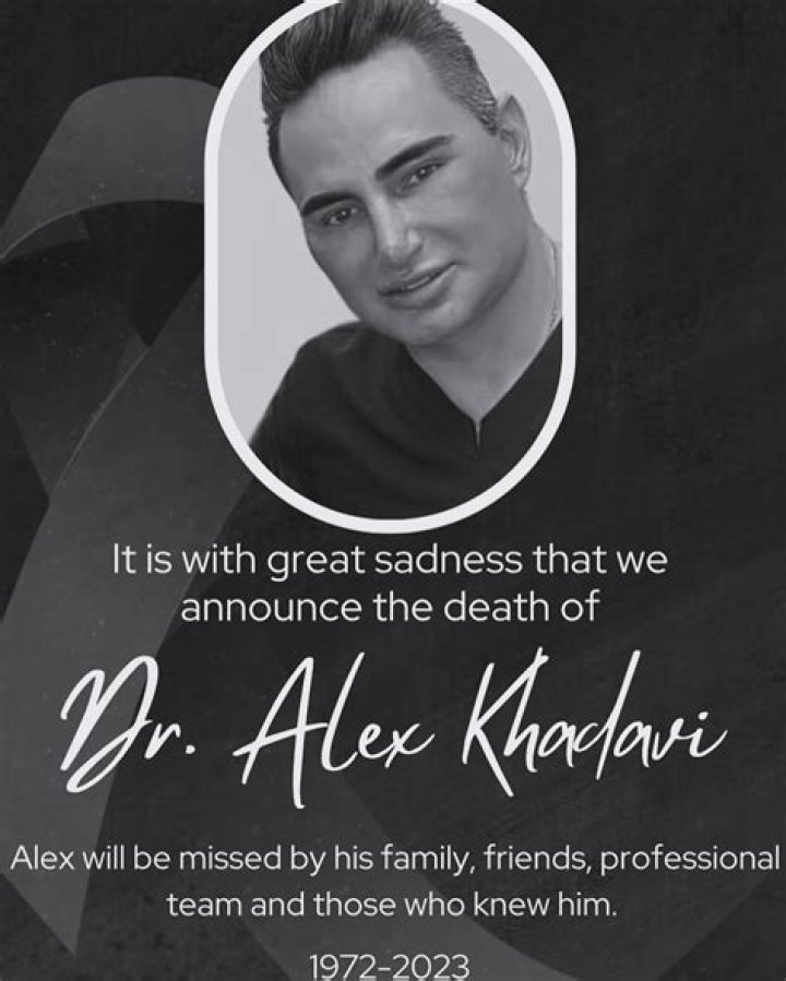 Who was Alex Khadavi? The dermatologist known for controversy passes away at the age of 50. - SarkariResult
